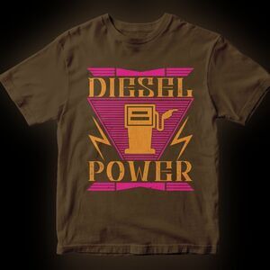 New Diesel Power Trucker Shirt Short Sleeve Casual shirt Work Gear Uniform